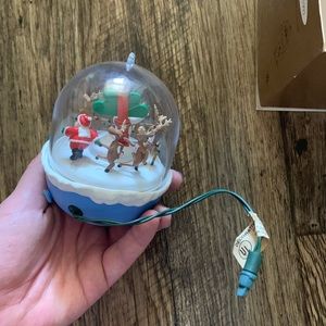 Christmas decor sled candle holder and globe